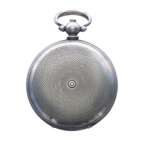 366 - Turkish market white metal lever hunter pocket watch, the engraved movement signed J. Dent, London w... 