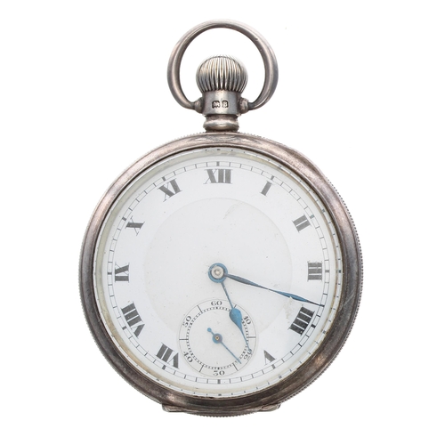 369 - Rolex silver lever pocket watch, Birmingham 1926, signed 15 jewel timed 3 positions for all climates... 