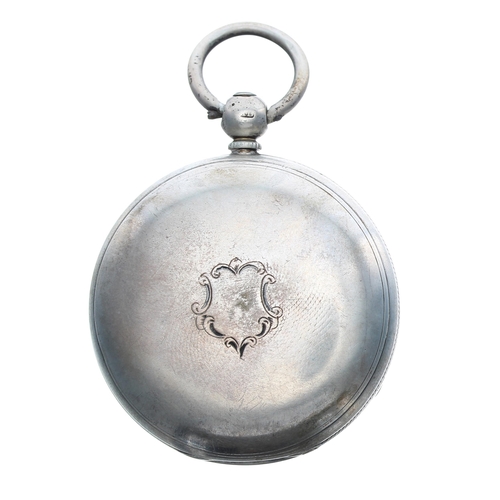 257 - Victorian silver fusee lever pocket watch, London 1855, the movement signed W. Lakin, Tamworth, no. ... 