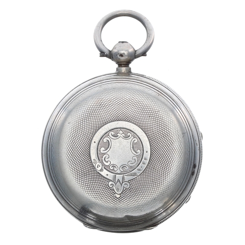 260 - Victorian silver fusee lever pocket watch, London 1888, the movement signed Adam Burdess, Coventry, ... 