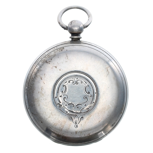 272 - Victorian silver fusee lever pocket watch, London 1872, the movement signed J. Harris, Manchester, n... 