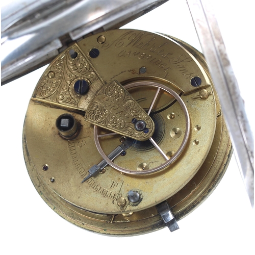 274 - Victorian silver fusee lever pocket watch, Chester 1883, the movement signed A. Wehrle & Sons, C... 