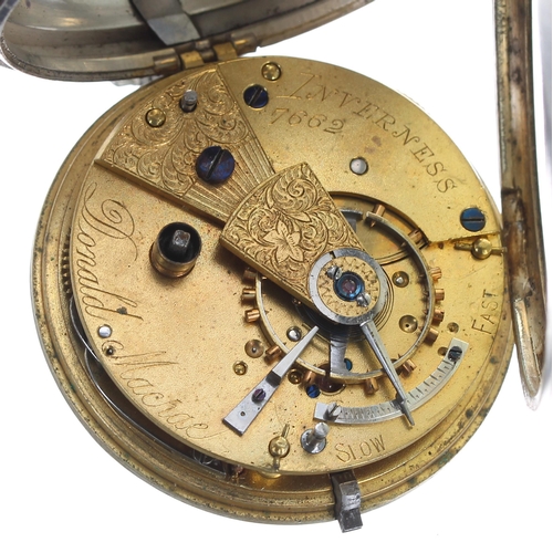 286 - Edwardian silver fusee lever pocket watch, Birmingham 1902, the movement signed Donald Macrae, Inver... 