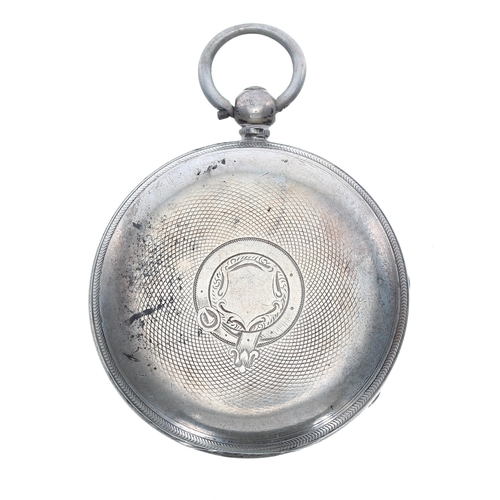 290 - Victorian silver fusee lever pocket watch, London 1860, the movement signed Chas Goodwin, 12 Edgewar... 