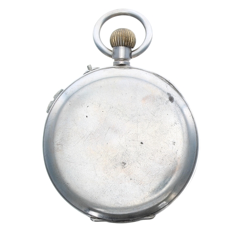 322 - George V silver centre seconds chronograph lever pocket watch, import hallmarks London 1925, three q... 