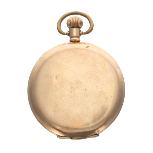 166 - American Waltham gold plated lever hunter pocket watch, serial no. 17620504, circa 1909, signed move... 