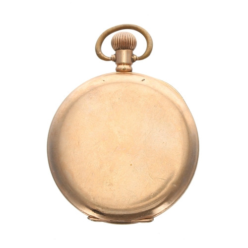 166 - American Waltham gold plated lever hunter pocket watch, serial no. 17620504, circa 1909, signed move... 