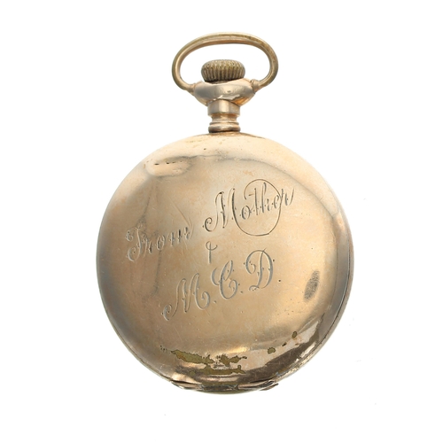 165 - Small American Waltham 14k gold plated lever hunter pocket watch, serial no. 13917049, circa 1904, s... 