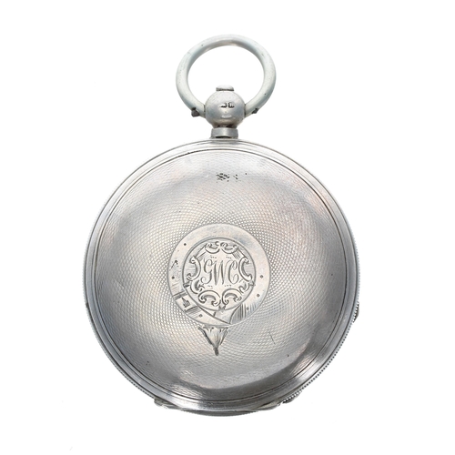 163 - American Waltham silver lever hunter pocket watch, serial no. 2676408, Birmingham 1885, signed movem... 