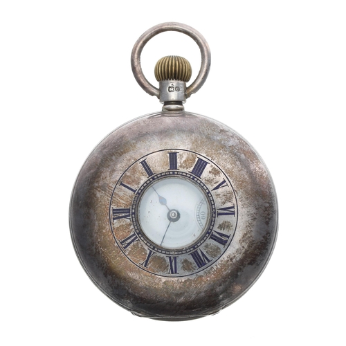 161 - American Waltham 'Hillside' silver lever set half hunter pocket watch, serial no. 6904263, Birmingha... 