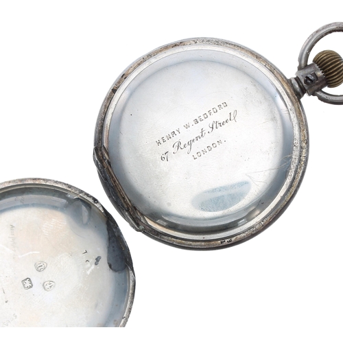 161 - American Waltham 'Hillside' silver lever set half hunter pocket watch, serial no. 6904263, Birmingha... 