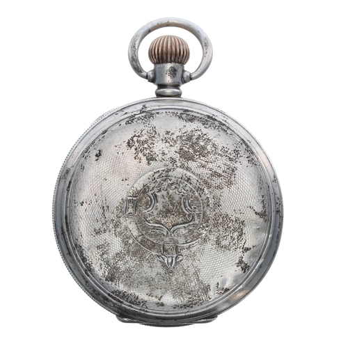 160 - American Waltham silver lever hunter pocket watch, serial no. 18945178, Birmingham 1914, signed move... 