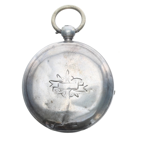 153 - Home Watch Co. Waltham coin silver lever hunter pocket watch, no. 806856, circa 1874, signed movemen... 