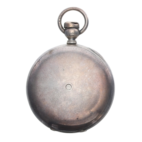 151 - American Waltham silver lever fob watch, no. 1547794, circa 1880, signed movement with Patent Pinion... 