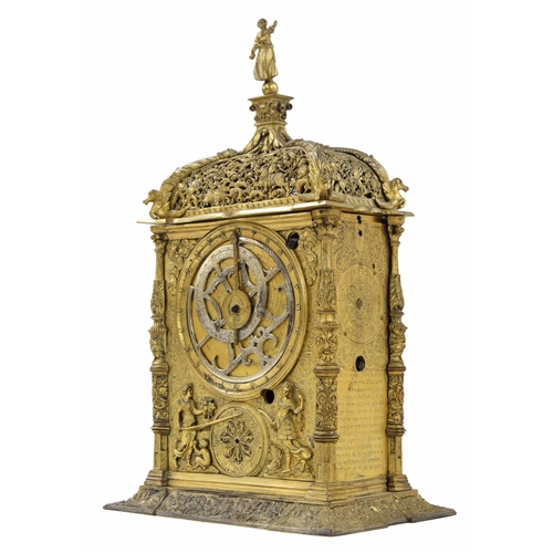 1388 - Interesting copy of a 16th century South German Astronomical table clock in the manner of Jeremias M... 