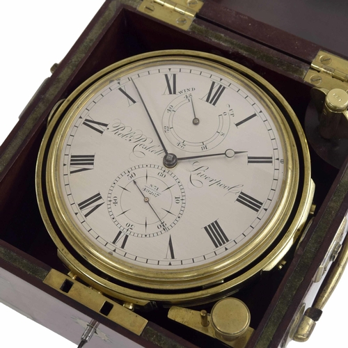 1410 - Fine English two day marine chronometer, the 4