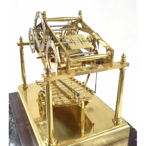 1424 - Good Charles Frodsham of London Congreve rolling ball clock with single fusee movement, the 4.25