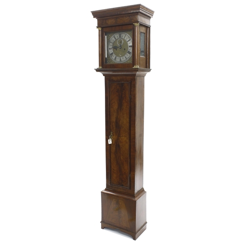 1832 - Walnut eight day longcase clock with five pillar movement, the 10.75