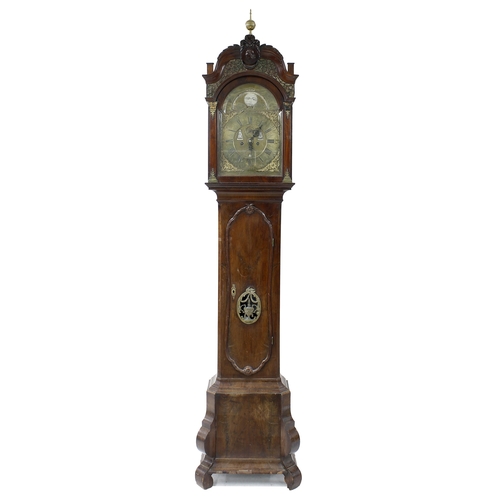 1835 - Good early Dutch walnut eight day longcase clock, the 13