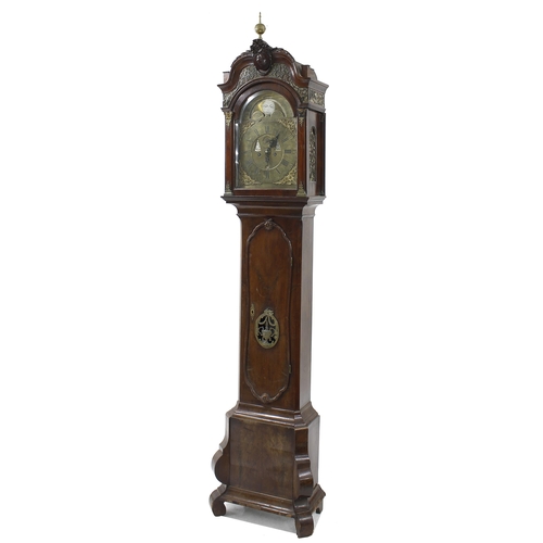 1835 - Good early Dutch walnut eight day longcase clock, the 13