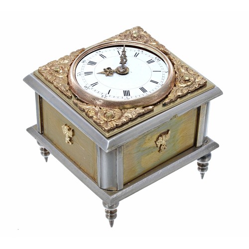 1399 - Small fusee verge table clock, the movement signed Thomas Pitter, London, the 1.25