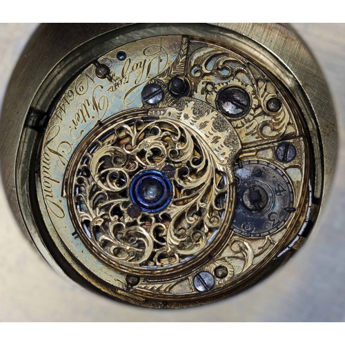 1399 - Small fusee verge table clock, the movement signed Thomas Pitter, London, the 1.25