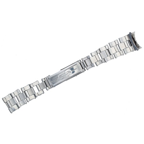 551 - Rolex Oyster riveted expanding stainless steel gentleman's wristwatch bracelet, ref. 6635, with one ... 