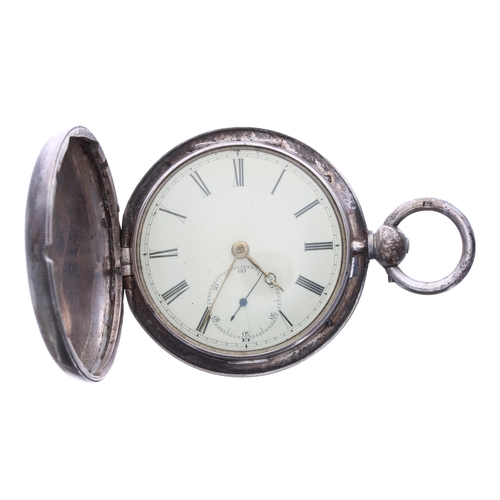 66 - Victorian silver fusee lever hunter pocket watch, the movement signed Will'm Gwynn, London, no. 1844... 