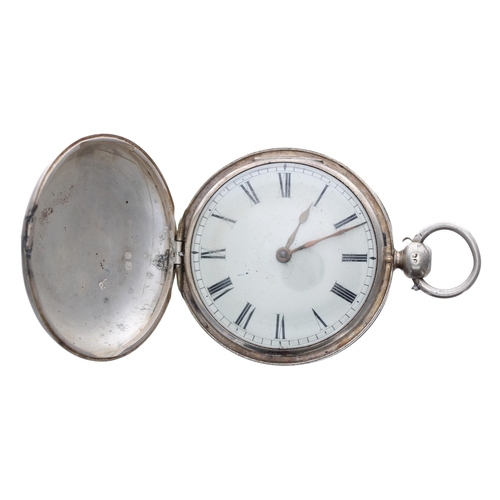 67 - William IV silver verge hunter pocket watch, London 1832, the fusee movement signed Anthony Monti, C... 