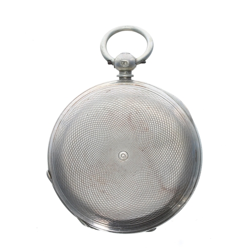 68 - Victorian silver fusee lever hunter pocket watch, London 1873, unsigned movement with engraved balan... 