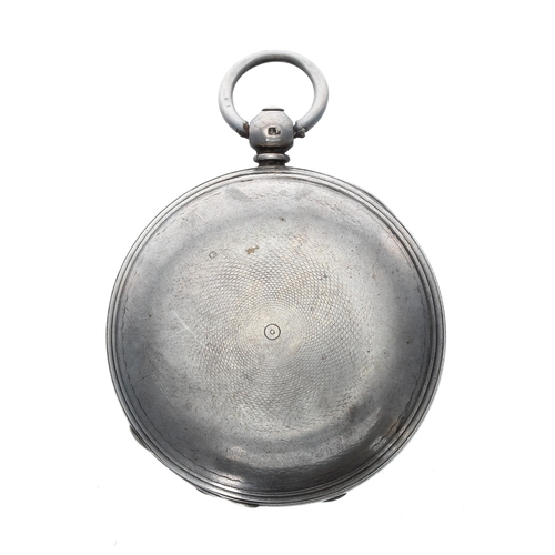 69 - Victorian silver verge hunter pocket watch, London 1864, the fusee movement signed Johnson, Grays In... 