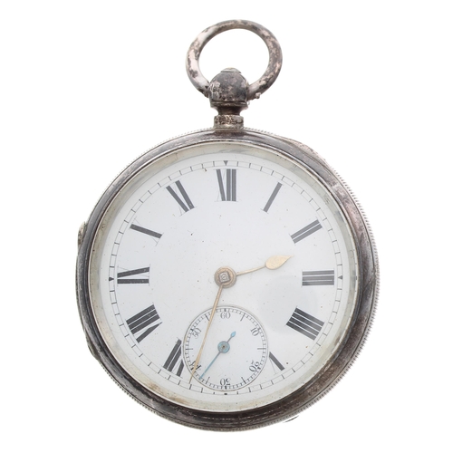 73 - Late Victorian silver fusee lever pocket watch, Chester 1902, unsigned movement, no 4861, with plain... 