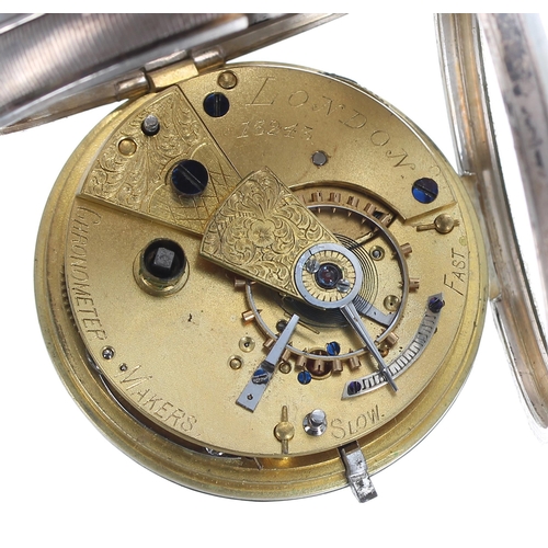 77 - Russell & Son silver fusee lever pocket watch, London 1895, the movement inscribed 'Chronometer ... 