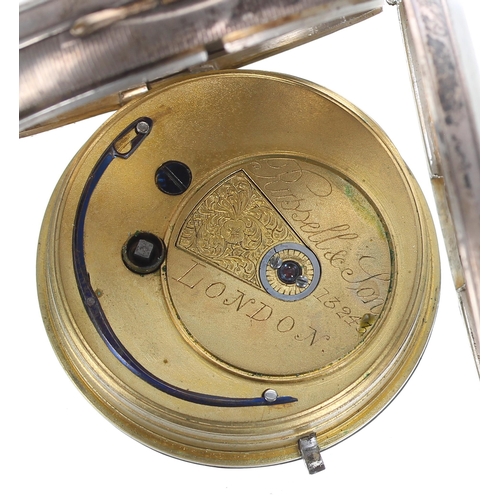 77 - Russell & Son silver fusee lever pocket watch, London 1895, the movement inscribed 'Chronometer ... 