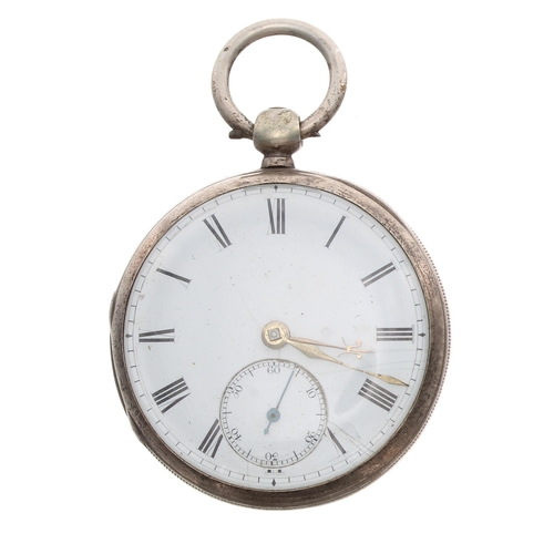 78 - Victorian silver fusee lever pocket watch, London 1886, the movement signed J.C. Sims, Watford, no. ... 