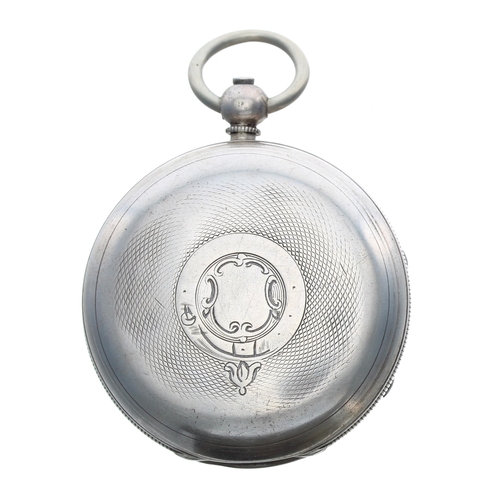 83 - Victorian silver lever pocket watch, Birmingham 1883, the movement signed Kendal & Dent, 106 Che... 