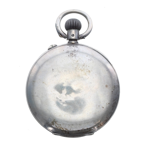 84 - Baume & Co. silver centre seconds chronograph lever pocket watch, import hallmarks London 1911, ... 