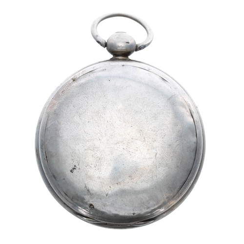 91 - George IV silver verge pocket watch, Birmingham 1827, unsigned fusee movement, no. 7502, with pierce... 