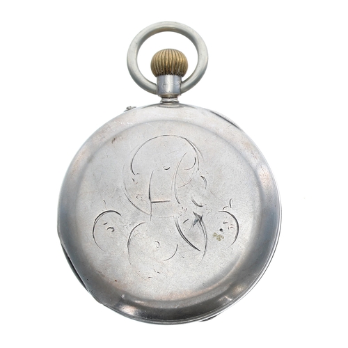 88 - Victorian silver lever half hunter pocket watch, Birmingham 1897, the three quarter plate movement s... 