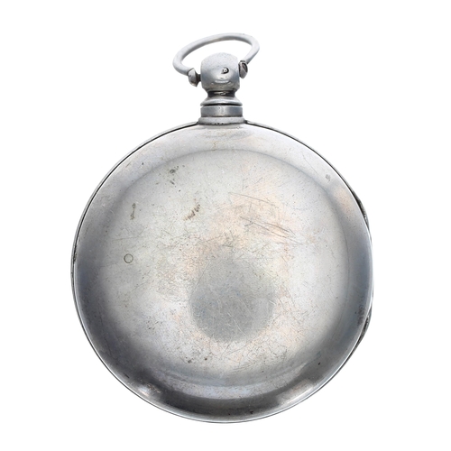 86 - Victorian silver fusee lever pair cased pocket watch, Birmingham 1856, unsigned movement, no. 16482,... 