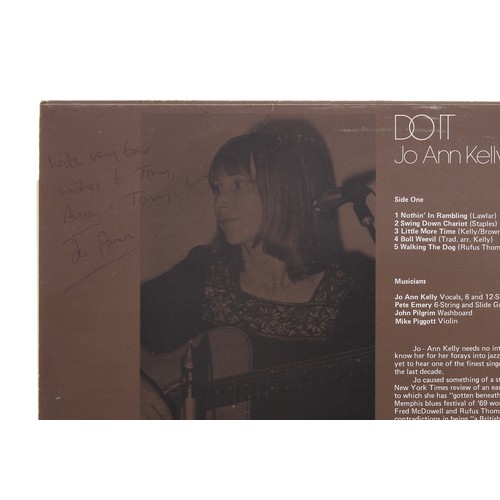 574 - Tony Zemaitis - a Jo Ann Kelly & Peter Emery 'Do It' vinyl record, autographed by Jo Ann Kelly t... 