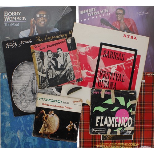 577 - Tony Zemaitis - selection of vinyl records to include two Bobby Womack albums gifted to Tony from Bo... 