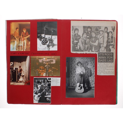 587 - Tony Zemaitis - an important scrapbook featuring a selection of personal photographs, handwritten no... 