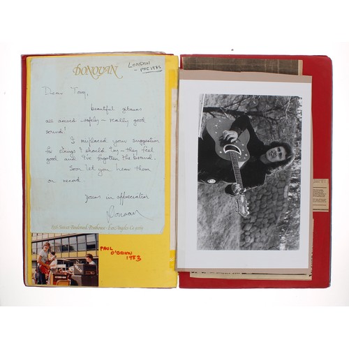 587 - Tony Zemaitis - an important scrapbook featuring a selection of personal photographs, handwritten no... 