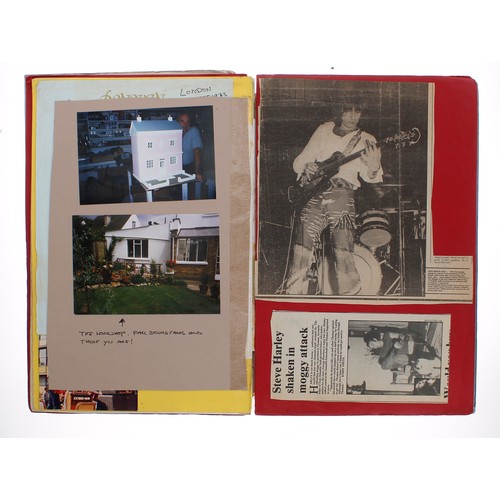 587 - Tony Zemaitis - an important scrapbook featuring a selection of personal photographs, handwritten no... 