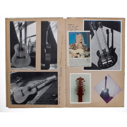 588 - Tony Zemaitis - an important scrapbook featuring a selection of personal photographs, handwritten no... 