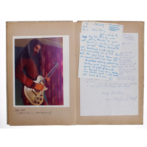 588 - Tony Zemaitis - an important scrapbook featuring a selection of personal photographs, handwritten no... 