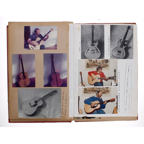 589 - Tony Zemaitis - an important scrapbook featuring a selection of personal photographs, handwritten no... 