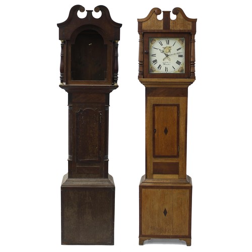 1813 - Oak and mahogany thirty hour longcase clock, the 12