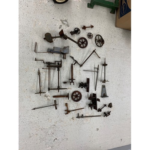 2127 - Old turret clock movement in need of assembly and probably incomplete including; hands, lead off wor... 